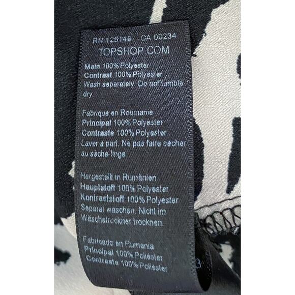 TOPSHOP Printed Collared Midi Dress Size 8 - Picture 10 of 12